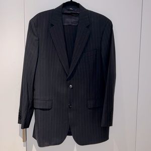 Brooks Brothers. Navy pinstripe suit. Pants 34x31, jacket 39R.